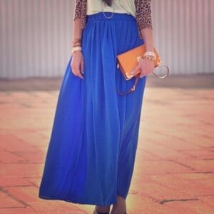 Francesca’s Collection•Blue Maxi Skirt•Size S